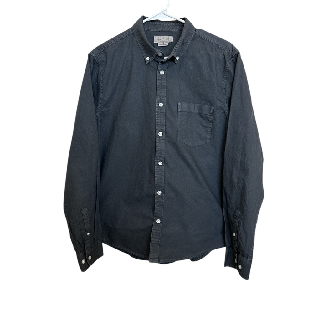 Cotton On Garments Men’s Faded Charcoal Button-Down Shirt Size L